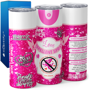 Love Repellent Spray Hot Pink 20oz Skinny Tumbler