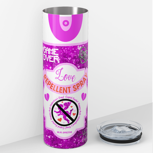 Love Repellent Spray Purple 20oz Skinny Tumbler