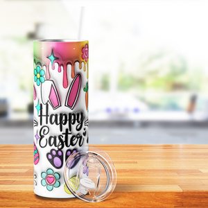 Happy Easter Inflated Balloon 20oz Skinny Tumbler