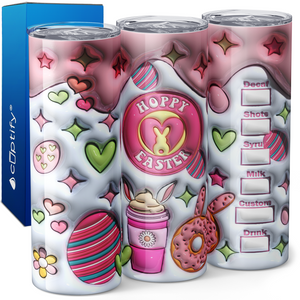 Hoppy Easter Pink Coffee Cup 20oz Skinny Tumbler