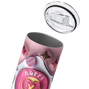 Hoppy Easter Pink Coffee Cup 20oz Skinny Tumbler