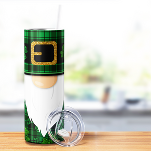 St. Patrick's Day Green Gnome 20oz Skinny Tumbler