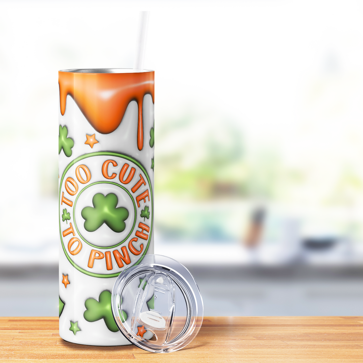 Too Cute Too Pinch Inflated Balloon 20oz Skinny Tumbler