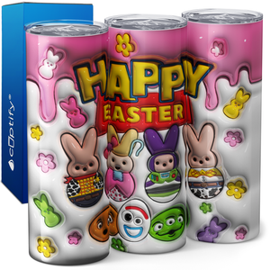 Happy Easter Inflated Eggs 20oz Skinny Tumbler