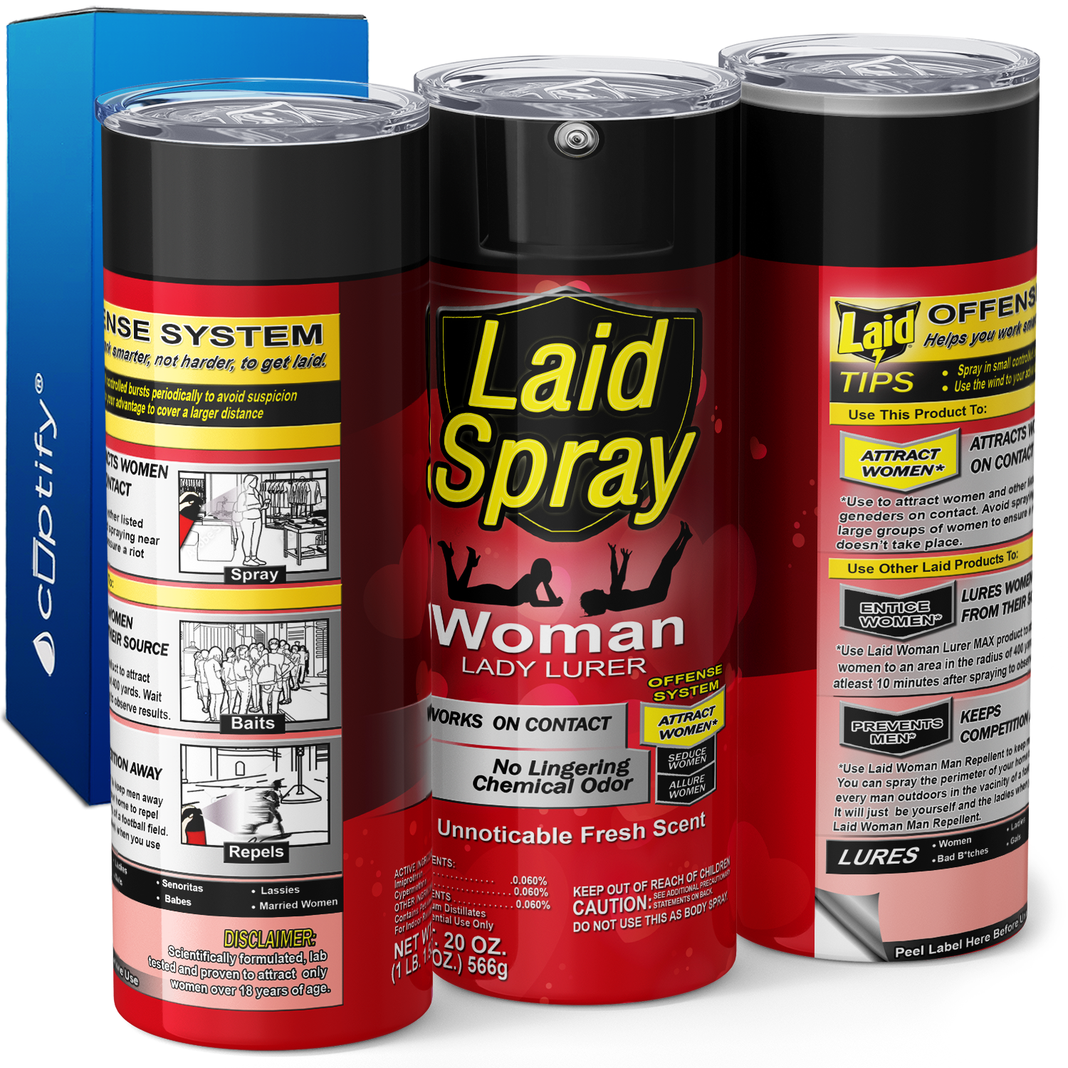 Laid Spray Woman Lady Lurer 20oz Skinny Tumbler