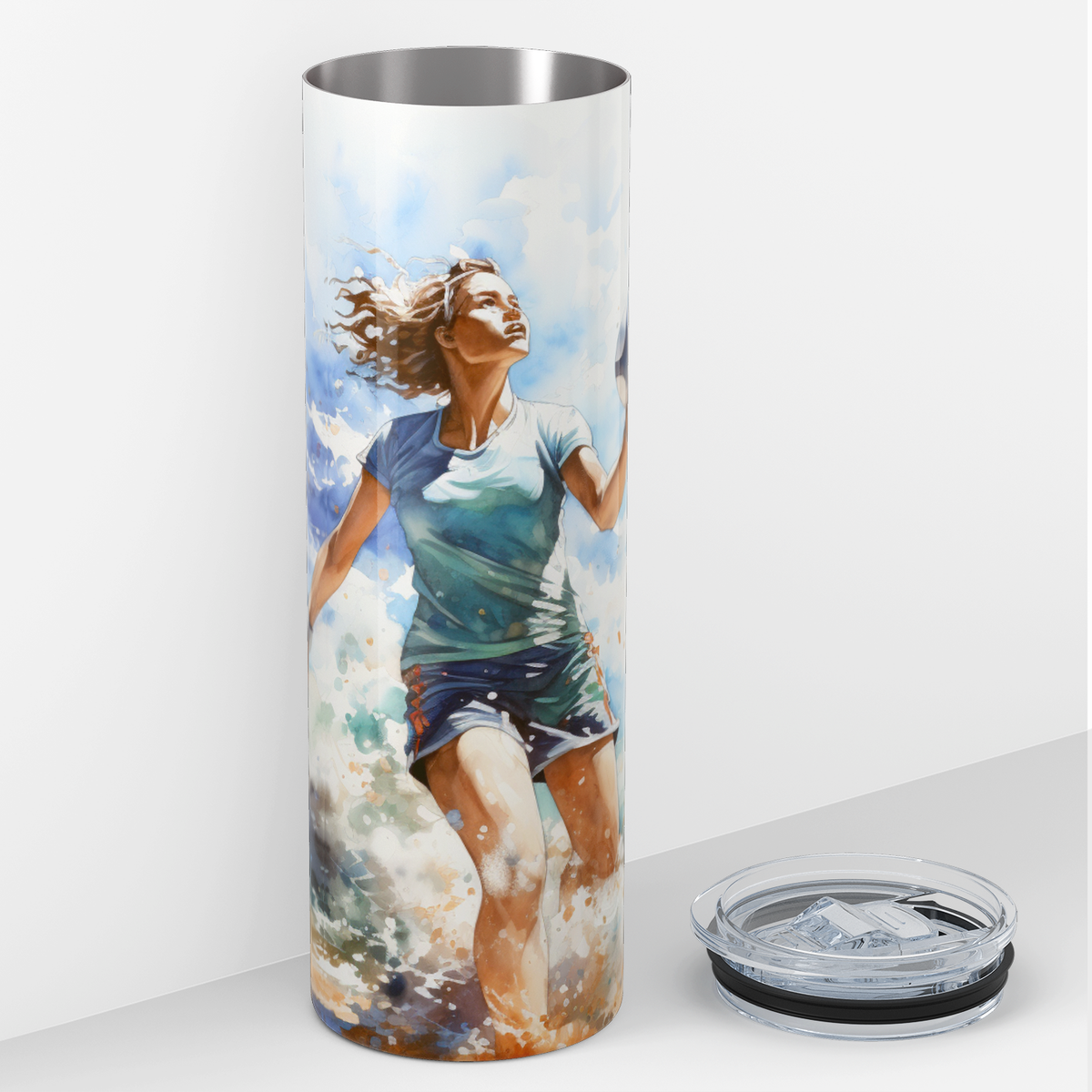 Beach Volleyball Player 20oz Skinny Tumbler