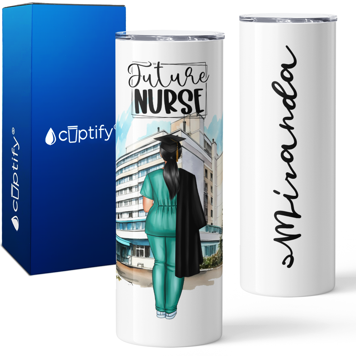 Personalized Future Nurse 20oz Skinny Tumbler