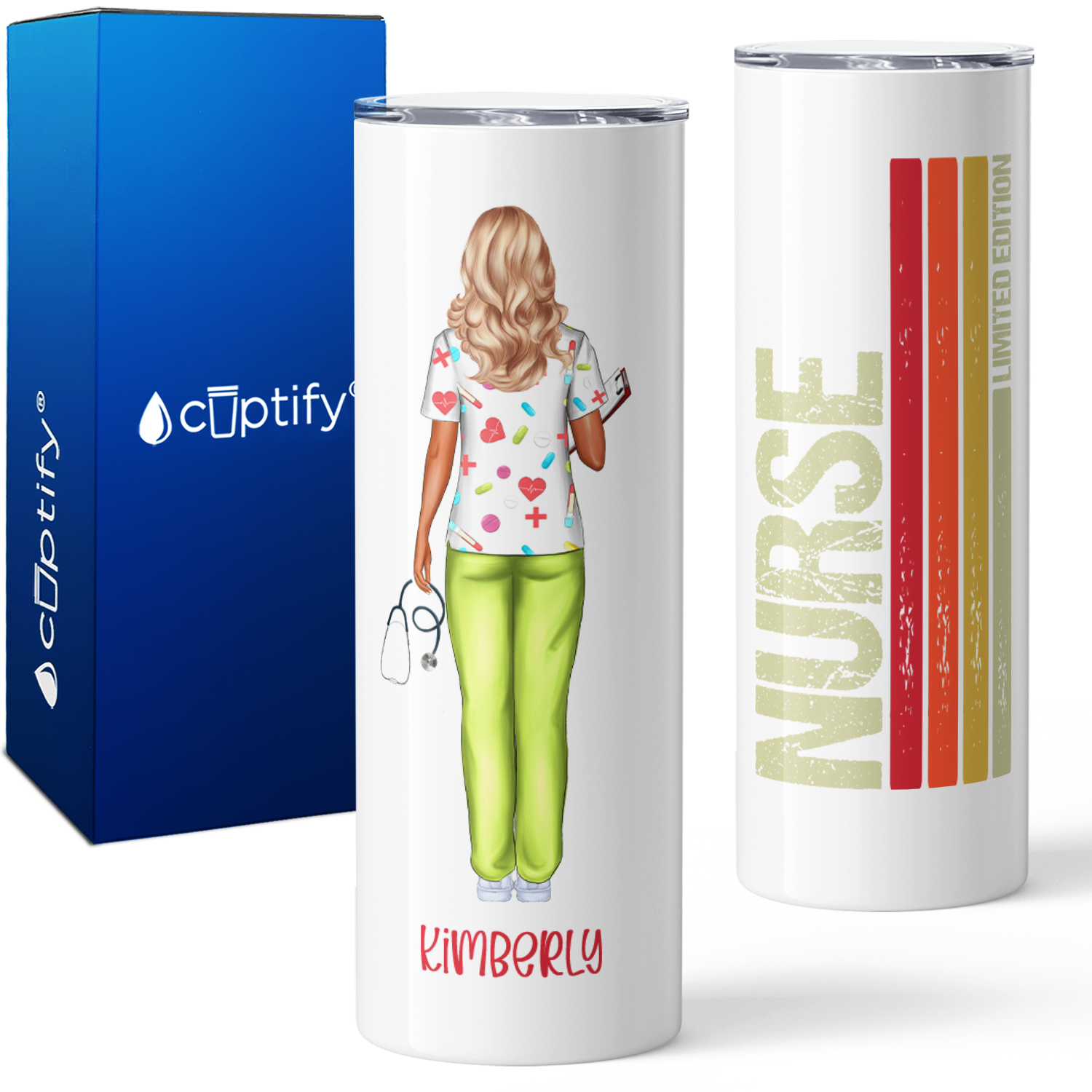 Personalized Nurse Limited Edition on 20oz Skinny Tumbler