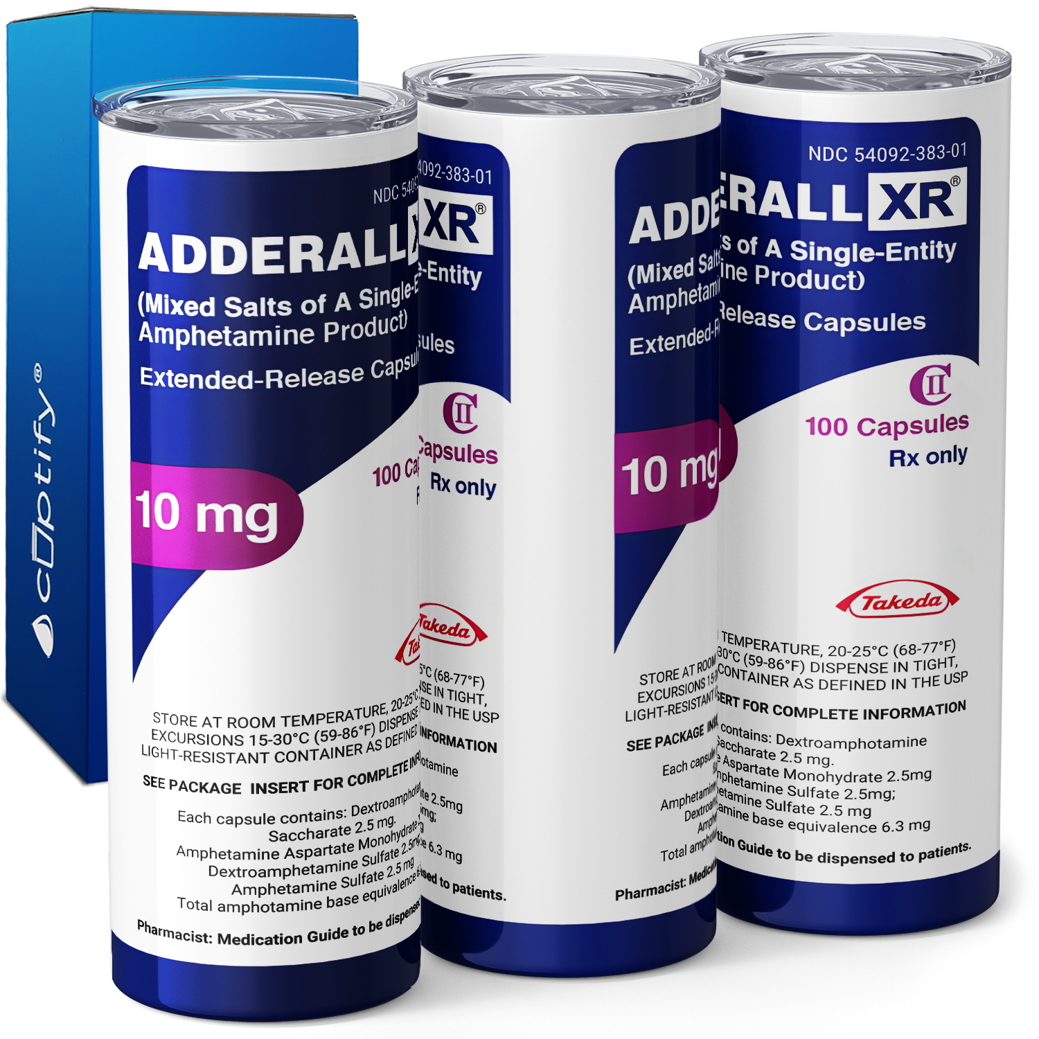 Adderall XR 20oz Skinny Tumbler