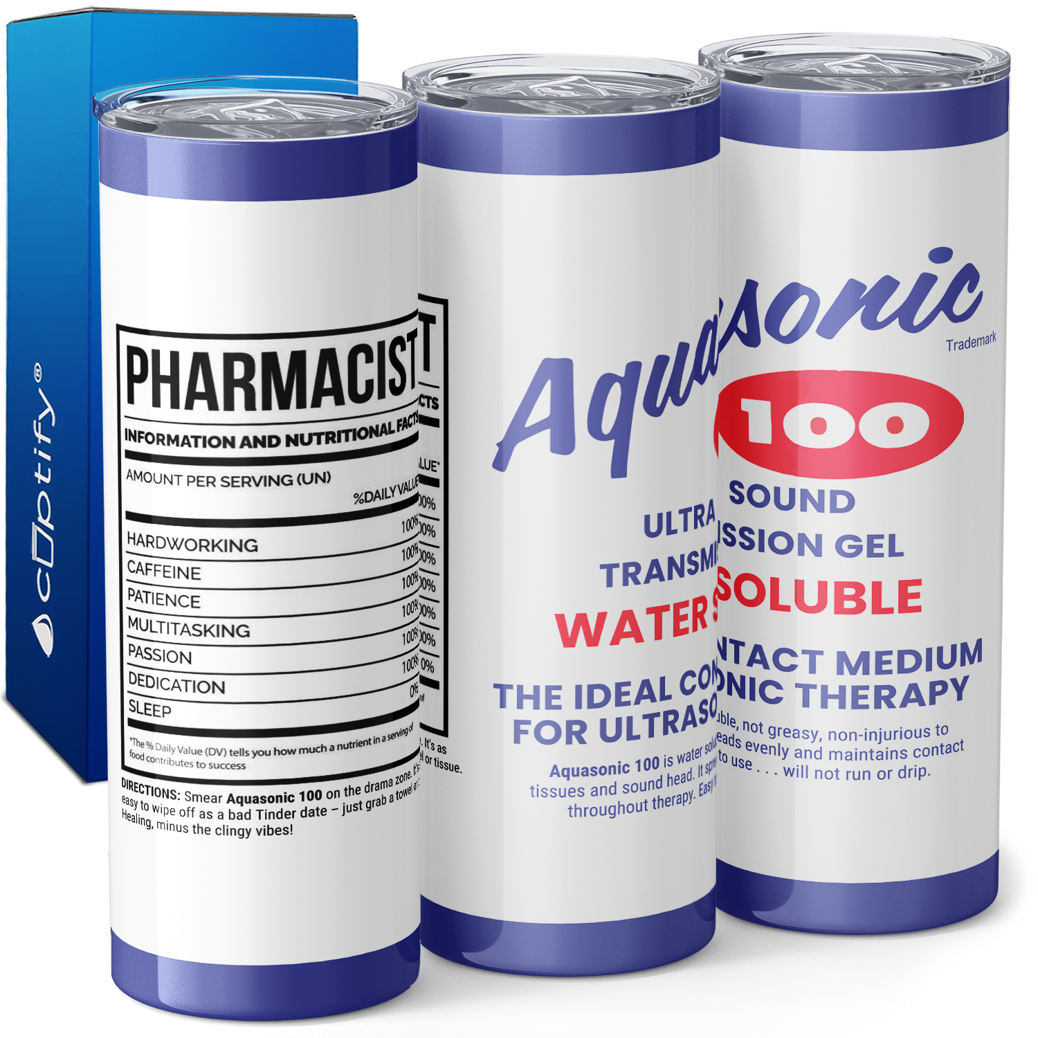 Aquasonic Pharmacist 20oz Skinny Tumbler