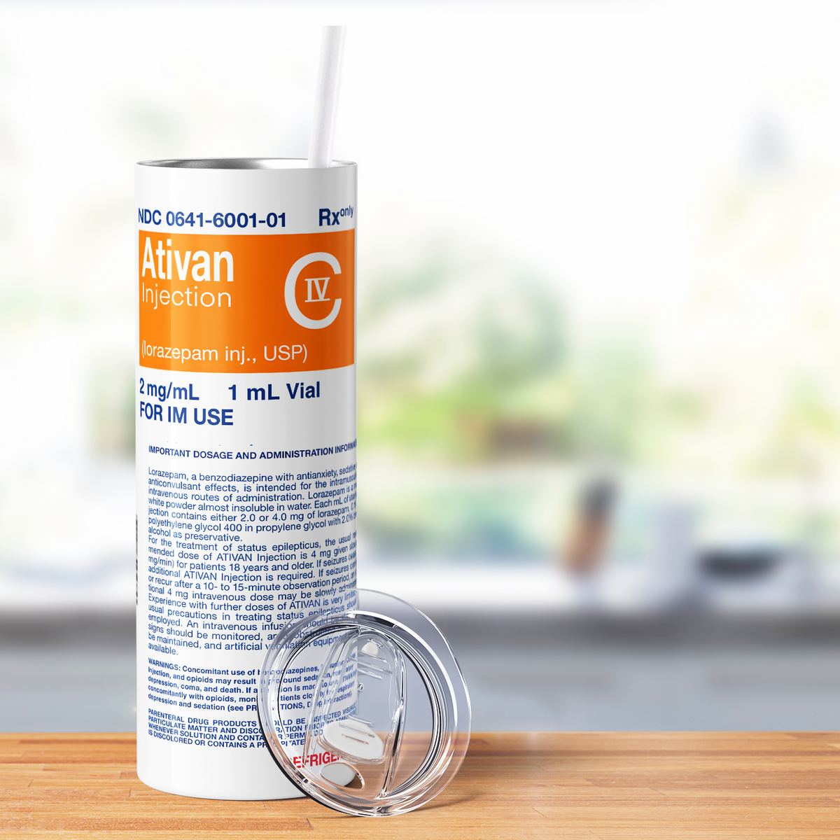 Ativan Orange 20oz Skinny Tumbler