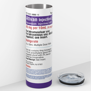 Ativan Purple 20oz Skinny Tumbler