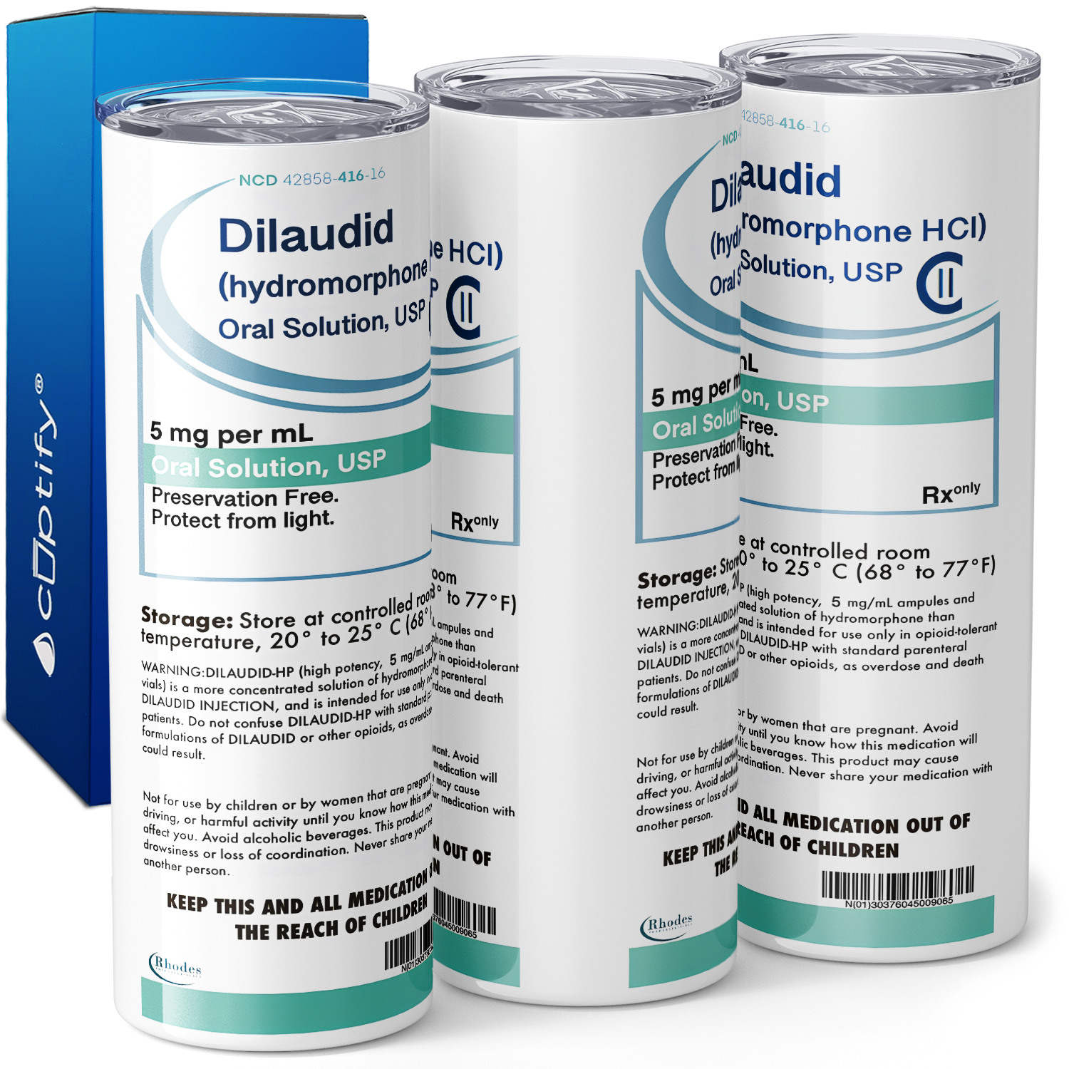 Dilaudid Seafoam 20oz Skinny Tumbler