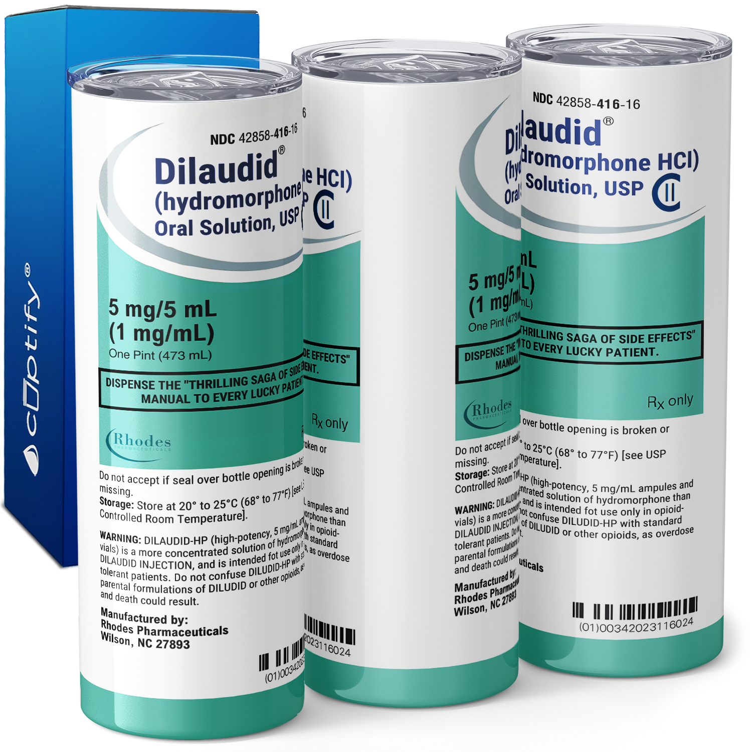 Dilaudid 20oz Skinny Tumbler