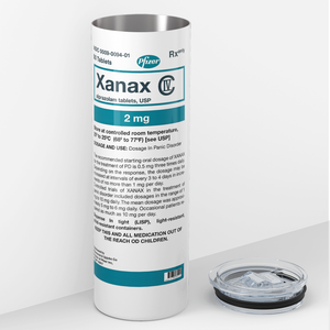 Xanax Teal 20oz Skinny Tumbler