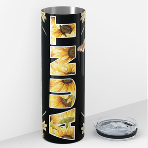 Aunt in Sunflowers 20oz Skinny Tumbler