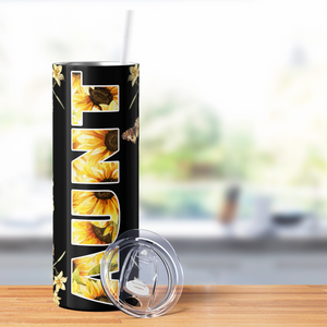 Aunt in Sunflowers 20oz Skinny Tumbler