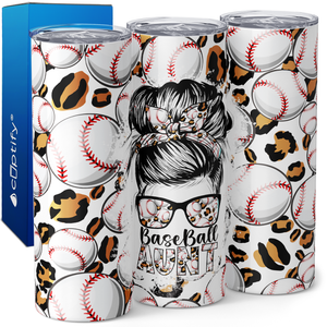 Baseball Aunt 20oz Skinny Tumbler