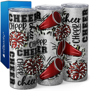 Cheerleader Cheer Pom Pom 20oz Skinny Tumbler