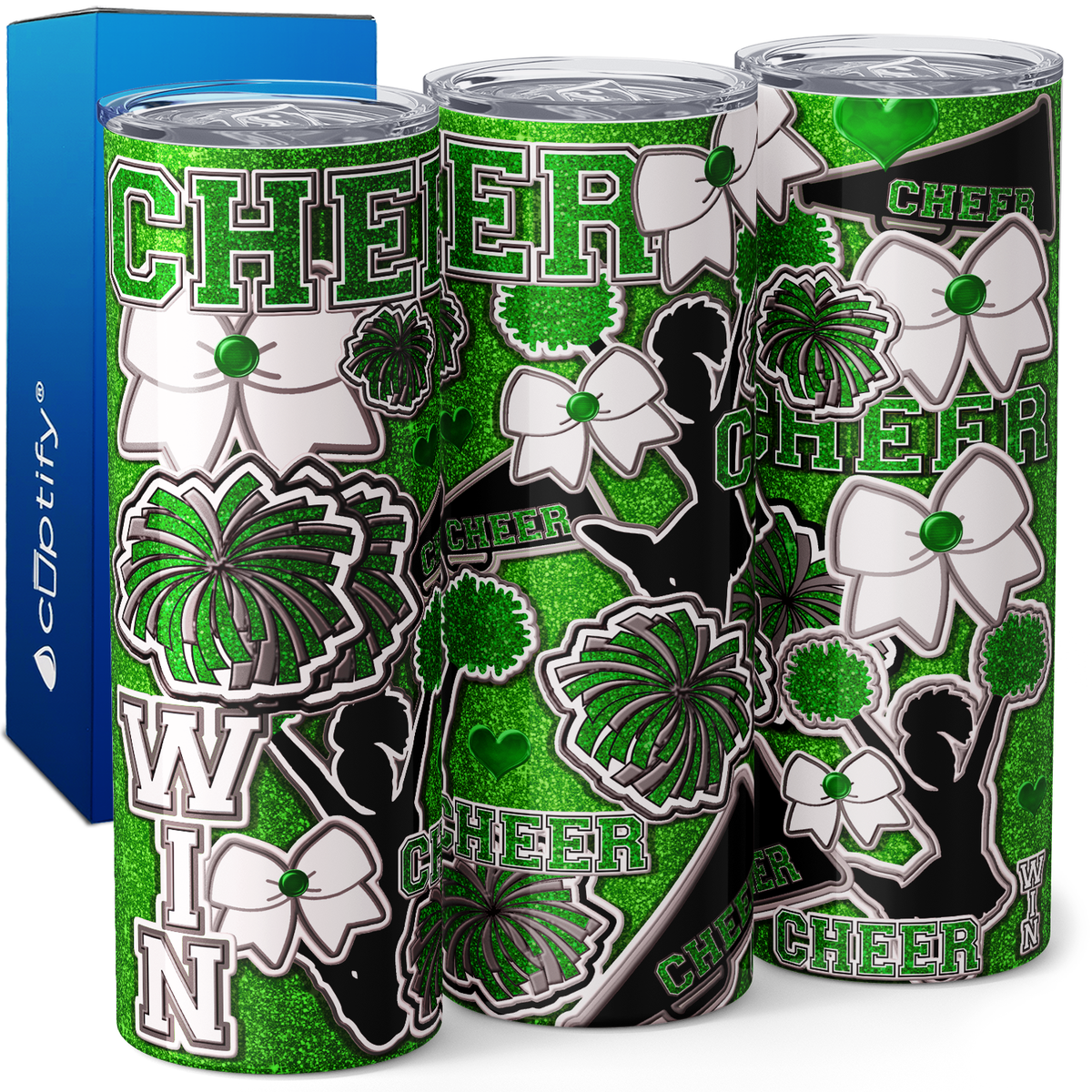 Cheerleader Cheering 20oz Skinny Tumbler