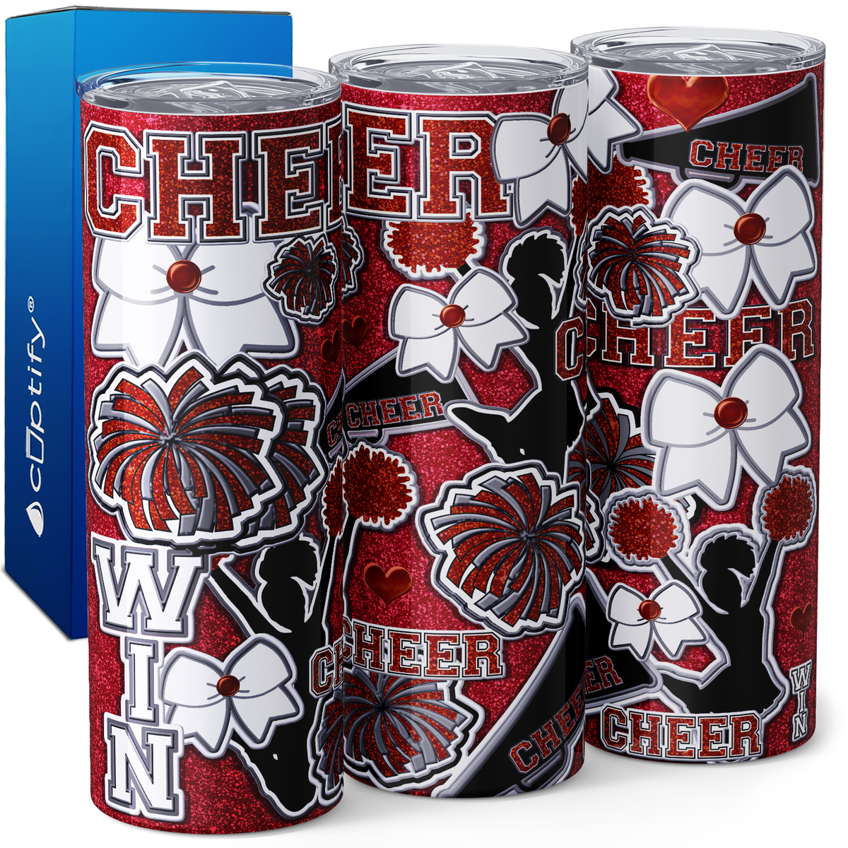 Cheerleader Cheering 20oz Skinny Tumbler