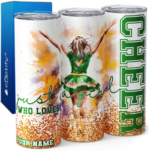 Personalized Just a Girl Who Loves Cheer 20oz Skinny Tumbler