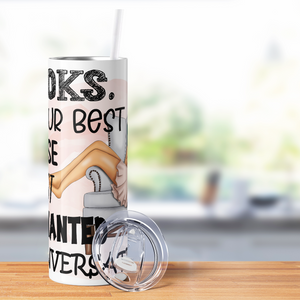 Books, Your Best Defense 20oz Skinny Tumbler