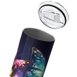 Butterfly Book 20oz Skinny Tumbler