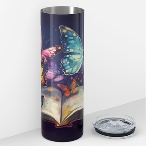 Butterfly Book 20oz Skinny Tumbler