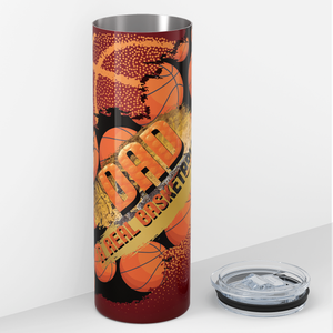 Dad a Real Basketball Hero 20oz Skinny Tumbler