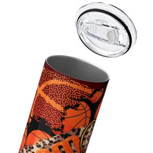 Basketball Mom Heart 20oz Skinny Tumbler