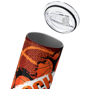 Basketball Coach Distressed 20oz Skinny Tumbler