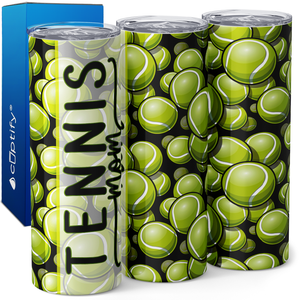 Tennis Mom on Tennis Balls 20oz Skinny Tumbler