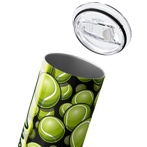 Tennis Mom on Tennis Balls 20oz Skinny Tumbler