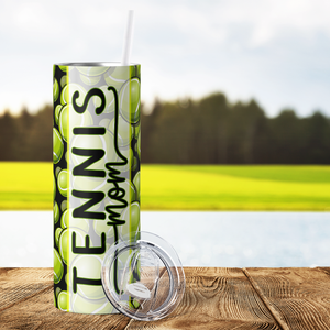 Tennis Mom on Tennis Balls 20oz Skinny Tumbler