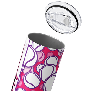 Tennis Mom Pink and Purple 20oz Skinny Tumbler