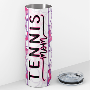 Tennis Mom Pink and Purple 20oz Skinny Tumbler