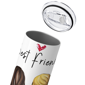 Best Friends Heart 20oz Skinny Tumbler