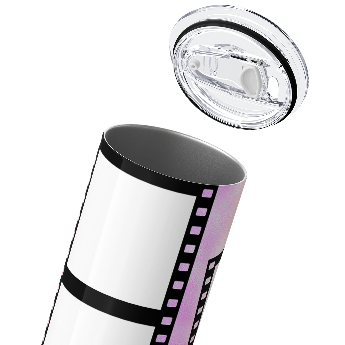 Personalized Photo Film Strip Best Friends Forever with Sunflower 20oz Skinny Tumbler