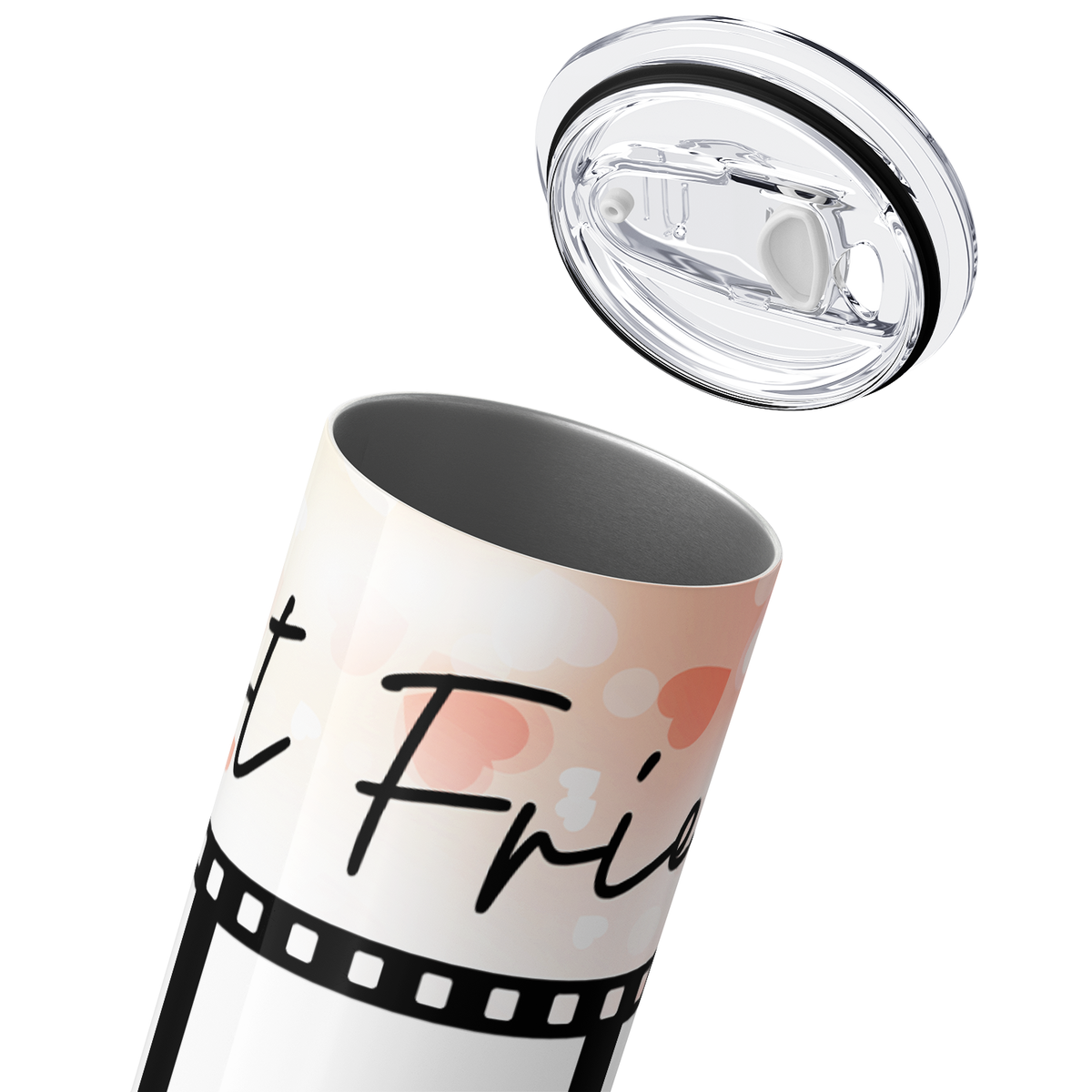 Personalized Photo Film Strip Best Friends Forever 20oz Skinny Tumbler