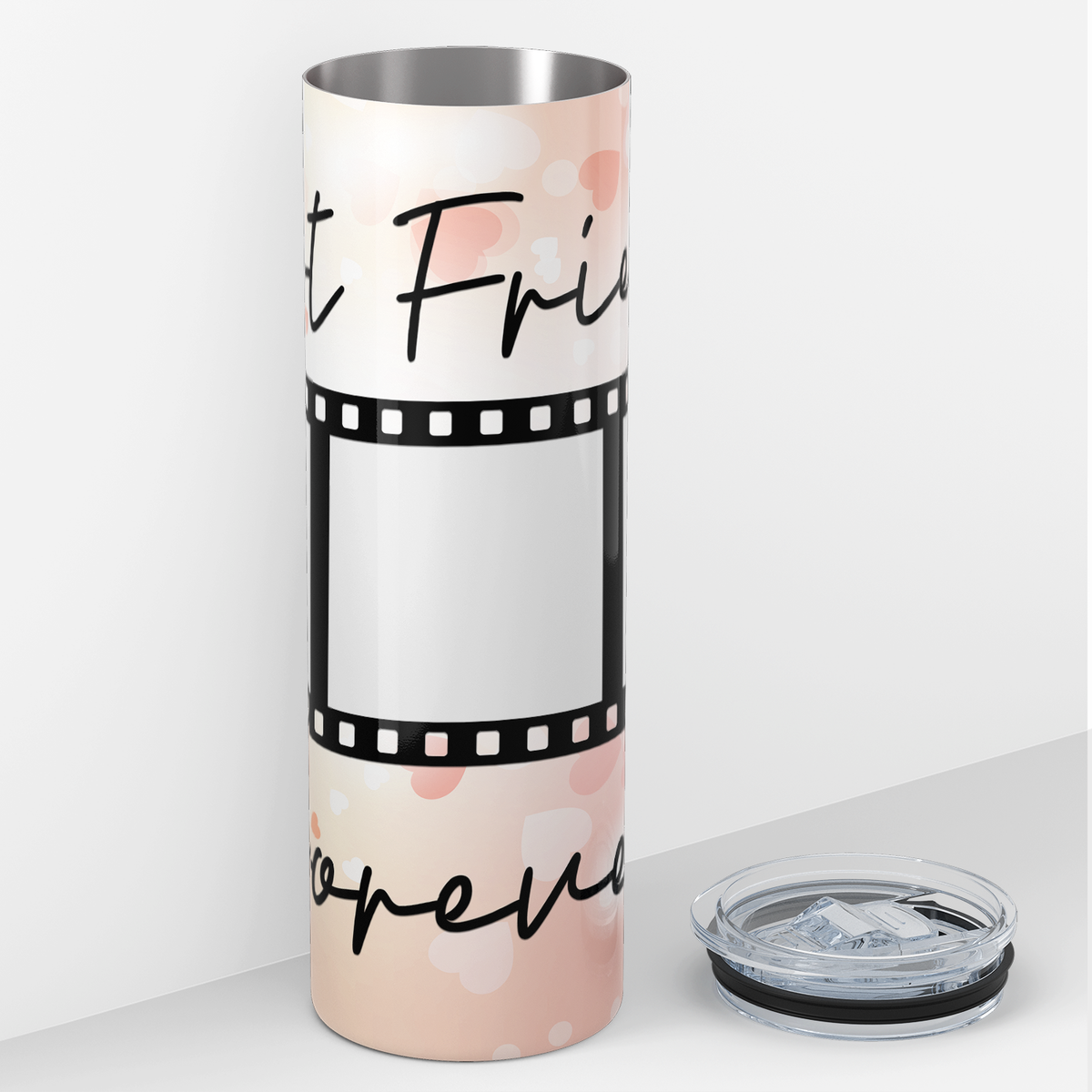 Personalized Photo Film Strip Best Friends Forever 20oz Skinny Tumbler