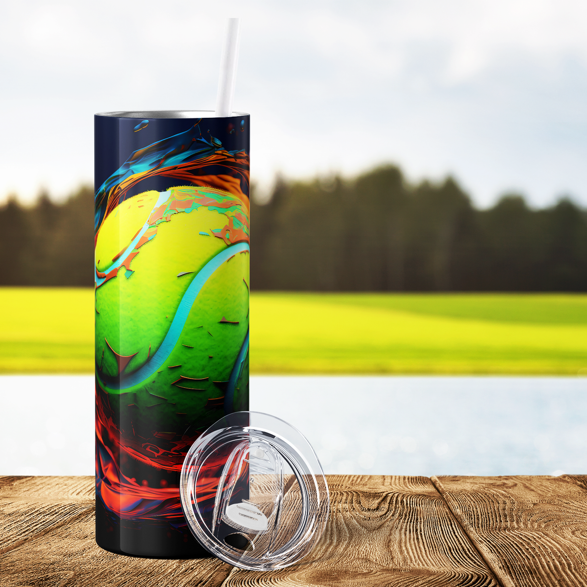Tennis Ball 20oz Skinny Tumbler
