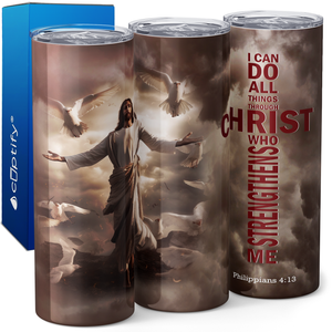 I Can Do All Things Through Christ Philippians 4:13 20oz Skinny Tumbler
