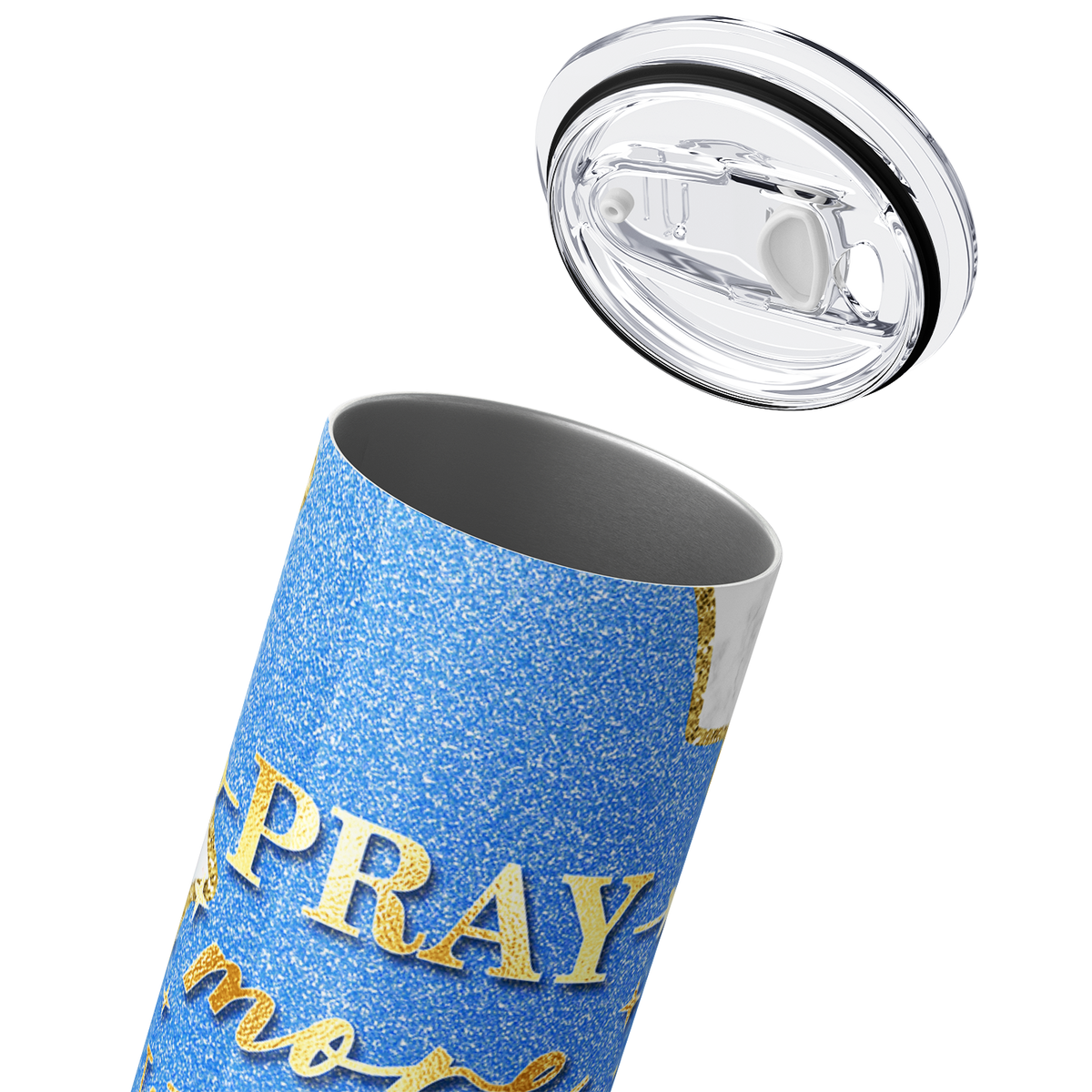 Pray More Worry Less Matthew 6:34 20oz Skinny Tumbler