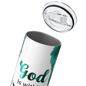 God is Within Her She Will Not Fall 20oz Skinny Tumbler