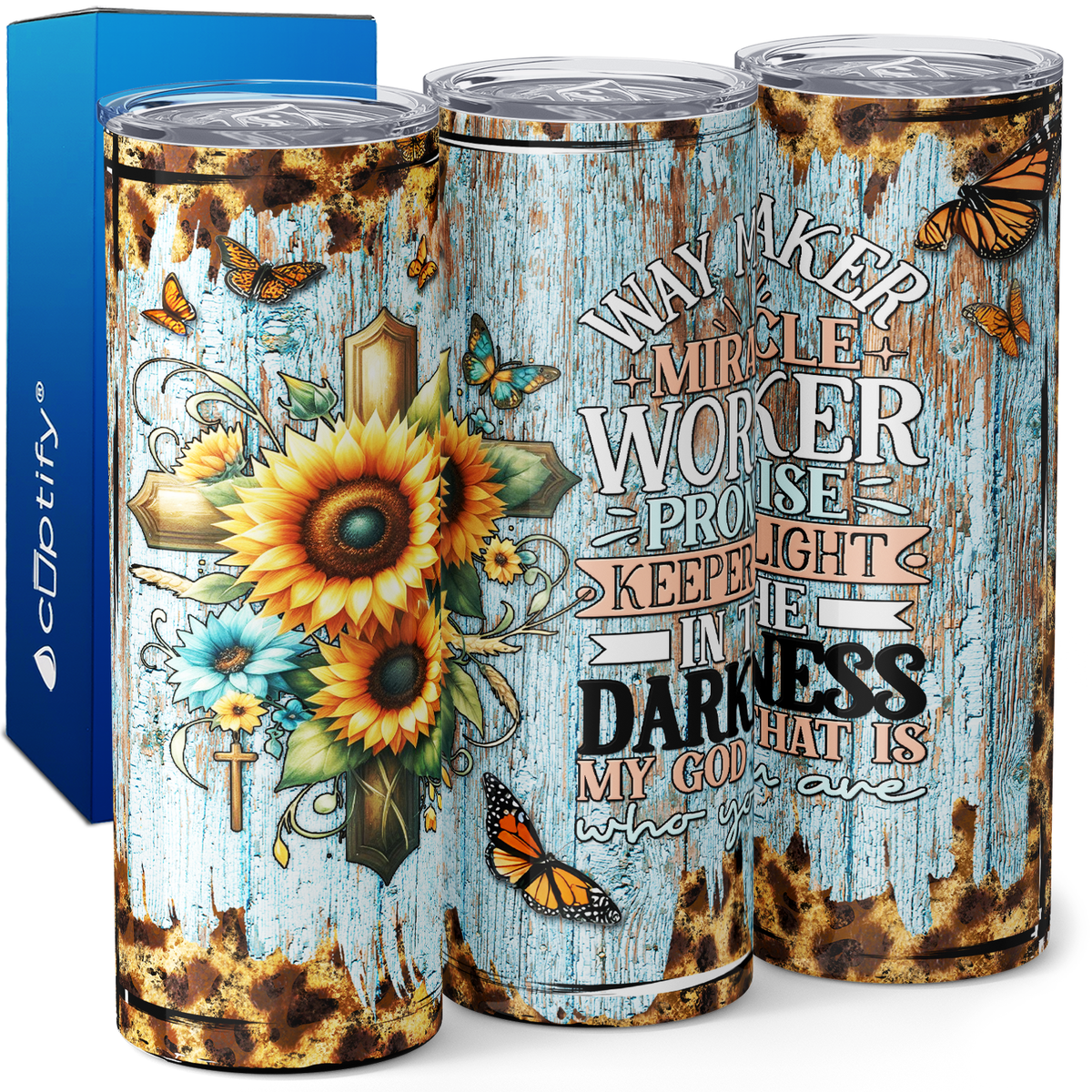 Way Maker Miracle Worker 20oz Skinny Tumbler