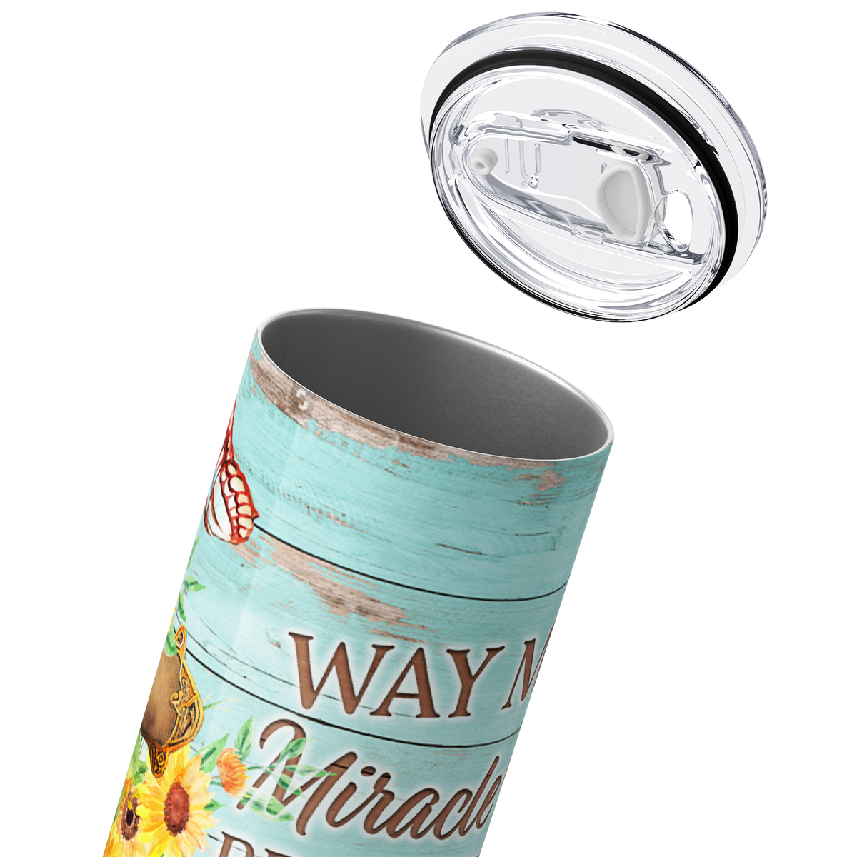 Way Maker Miracle Worker Promise Keeper 20oz Skinny Tumbler