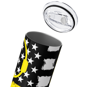 Personalized Dispatcher Thin Gold Line 20oz Skinny Tumbler