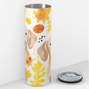 Dachshund Faces Autumn 20oz Skinny Tumbler