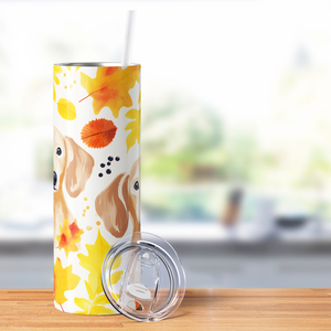 Dachshund Faces Autumn 20oz Skinny Tumbler